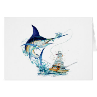 Cartão O Sailfish toma a isca