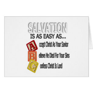 Cartão O salvação é fácil como ABC