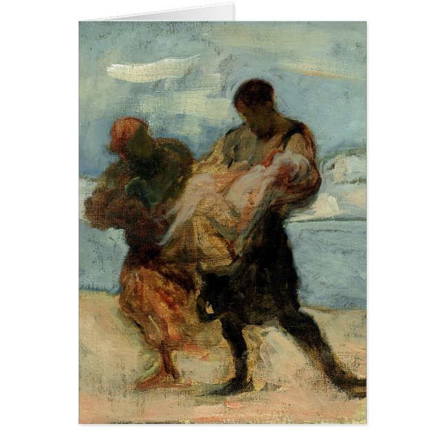 Cartão O salvamento, c.1870 (Frente)