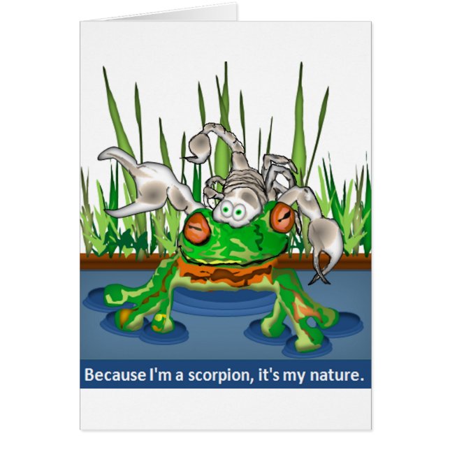 Cartão O sapo e o escorpião (Frente)
