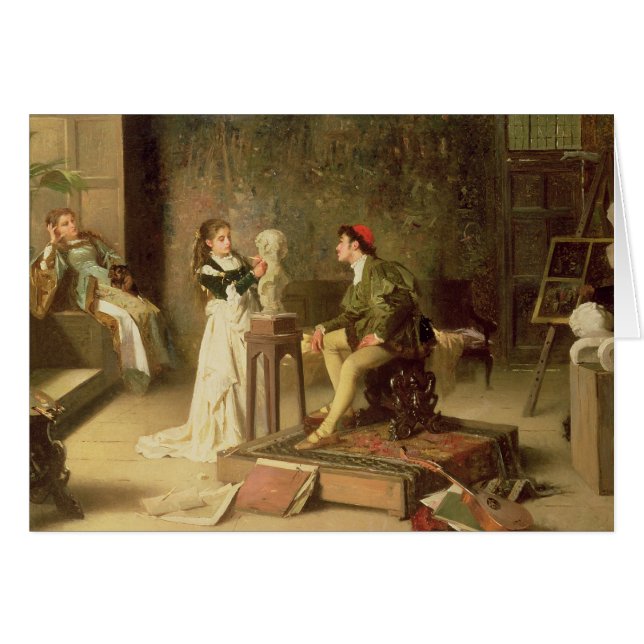 Cartão O Sculptress novo (óleo em canvas) (Frente Horizontal)