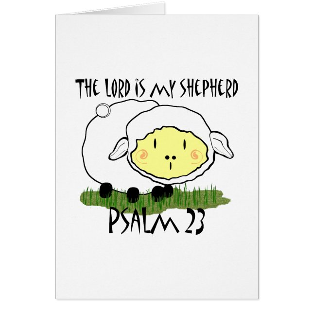 Cartão O SENHOR é a minha camiseta de Criança Psalm 23 -  (Frente)