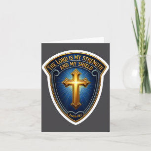 Cartão O Senhor É Minha Força E Meu Escudo Bi Cristiano