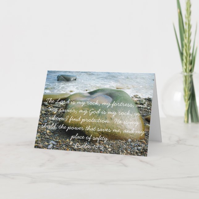 Cartão O Senhor é o meu Rock Notecard (Frente)