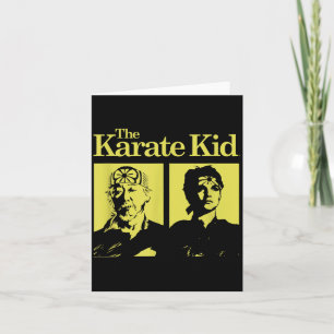 Cartão O Sensei do Karate Kid e Foto Antiga do Aluno