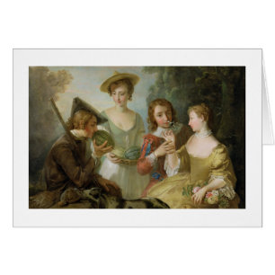 Cartão O sentido de cheiro, c.1744-47 (óleo em canvas)