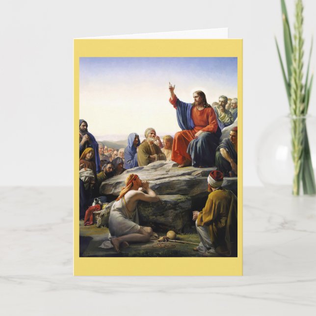 Cartão O Sermão no Monte, Religioso (Frente)