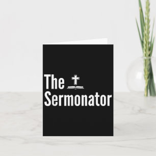 Cartão O Sermonador Camisa Pastor Engraçado