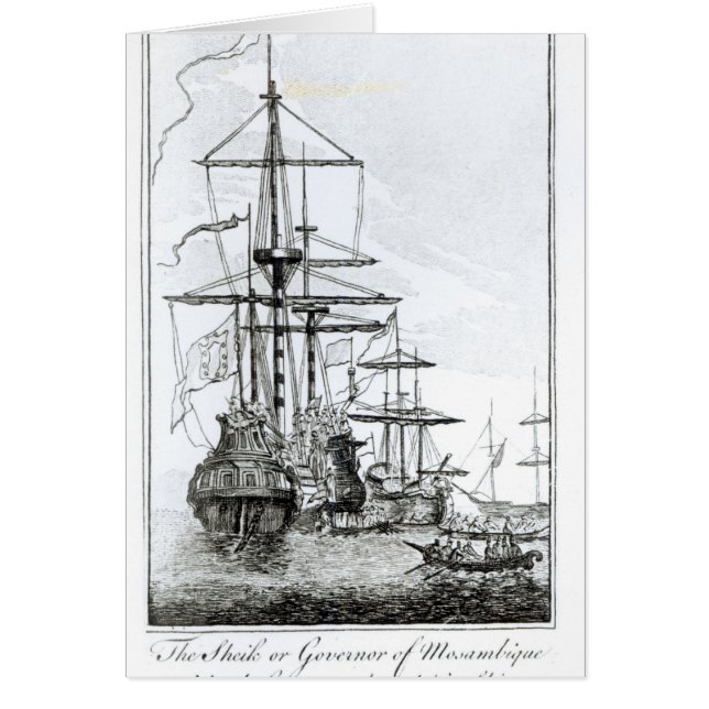 Cartão O Sheik ou o governador de Mozambique (Frente)