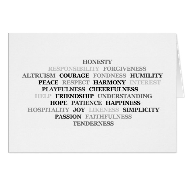 Cartão O significado do amor (Frente Horizontal)