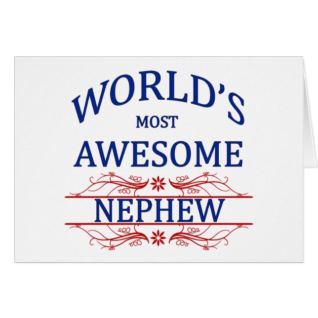 Cartão O sobrinho o mais impressionante do mundo (Frente Horizontal)