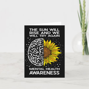 Cartão O Sol Irá Subir E Tentaremos De Novo - Mental H