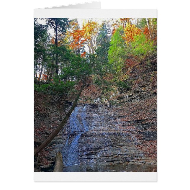 Cartão O soro de leite coalhado cai parque nacional Ohio (Frente)