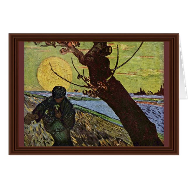 Cartão O Sower por Vincent van Gogh (Frente Horizontal)
