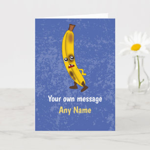 Cartão O Sr Banana Engraçado - Aniversário de Fruta Ruim