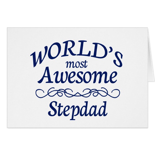 Cartão O Stepdad o mais impressionante do mundo (Frente Horizontal)