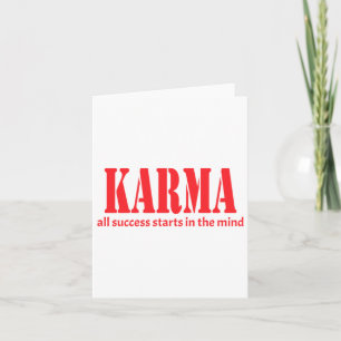 Cartão O Sucesso De Karma Começa No Pau Da Mente