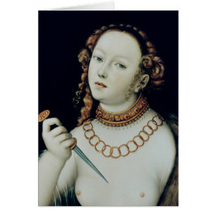 Cartão O suicídio de Lucretia, 1538