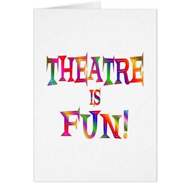 Cartão O teatro é divertimento (Frente)