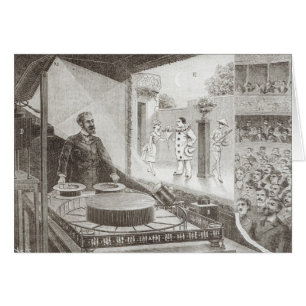 Cartão O "teatro Optique" e seu inventor