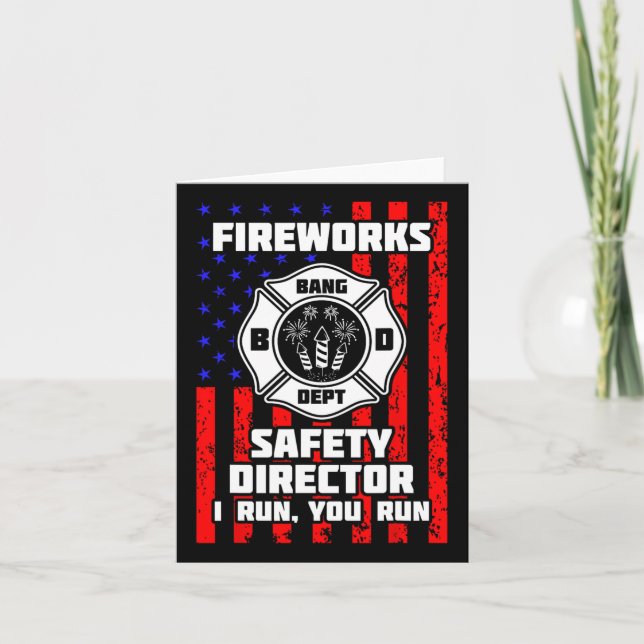 Cartão O Técnico Do Diretor Do Firework Que Eu Lhe Lidero (Frente)