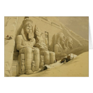 Cartão O templo Excelente de Abu Simbel, Nubia, do Egito