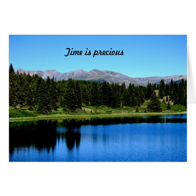 Cartão O tempo é precioso (Frente Horizontal)