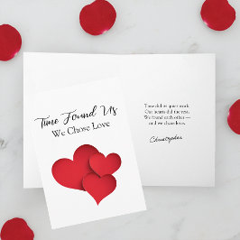 Cartão O Tempo Nos Encontrou Escolhemos o Amor Citação de