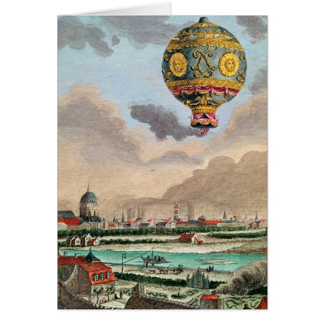 Cartão O terraço do Monsieur Franklin em Passy (Frente)