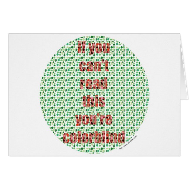 Cartão O teste Colorblind (Frente Horizontal)