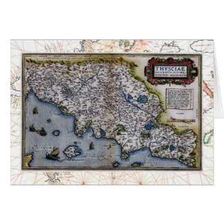 Cartão O Thvsciae de Ortelius