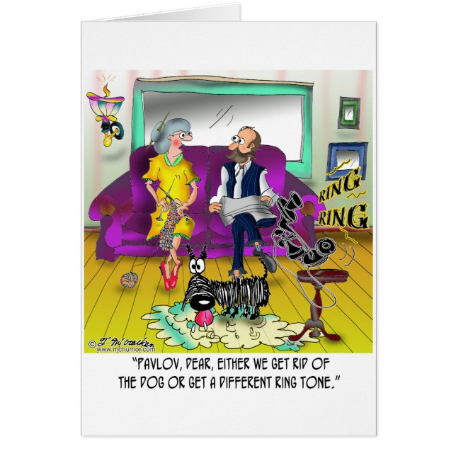 Cartão O tom de chamada de Pavlov (Frente)