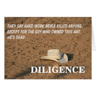 Cartão O trabalho de duro não o matar (prometo)