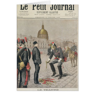 Cartão O traidor a degradação de Alfred Dreyfus