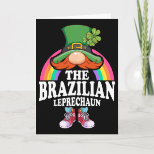 Cartão O Traje do Leprechaun Brasileiro do Dia de São Pat