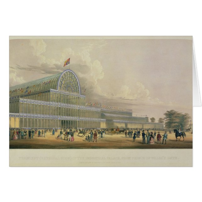 Cartão O Transept do palácio de cristal, do Princ (Frente Horizontal)