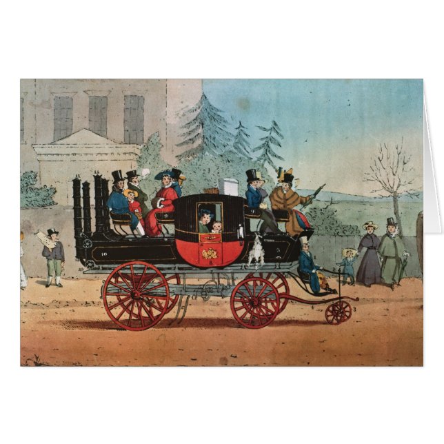 Cartão O treinador do vapor (Frente Horizontal)