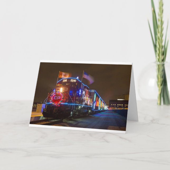 Cartão o trem natalino (Frente)