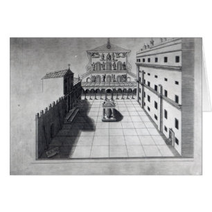 Cartão O Tribunal de Belvedere na Rua Velha.