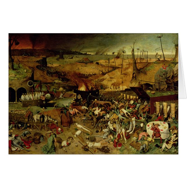 Cartão O triunfo da morte, c.1562 (óleo no painel) (Frente Horizontal)