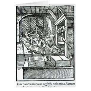 Cartão O Typographer, publicado por Hartman Schopper