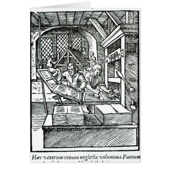 Cartão O Typographer, publicado por Hartman Schopper (Frente)