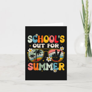 Cartão O último dia da escola está fora para o verão.