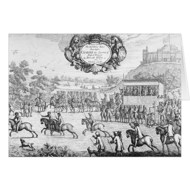 Cartão O último funcionamento da corrida de cavalos (Frente Horizontal)