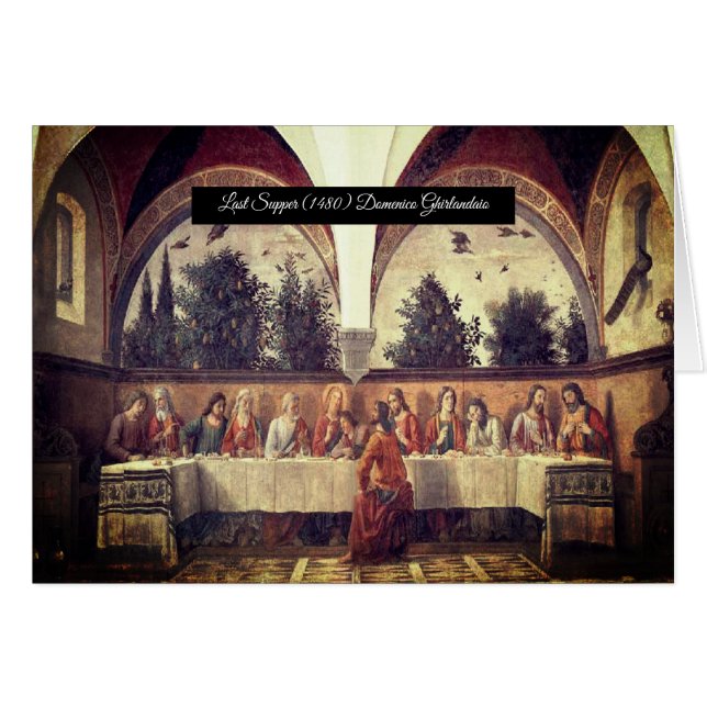 Cartão O último jantar (Frente Horizontal)