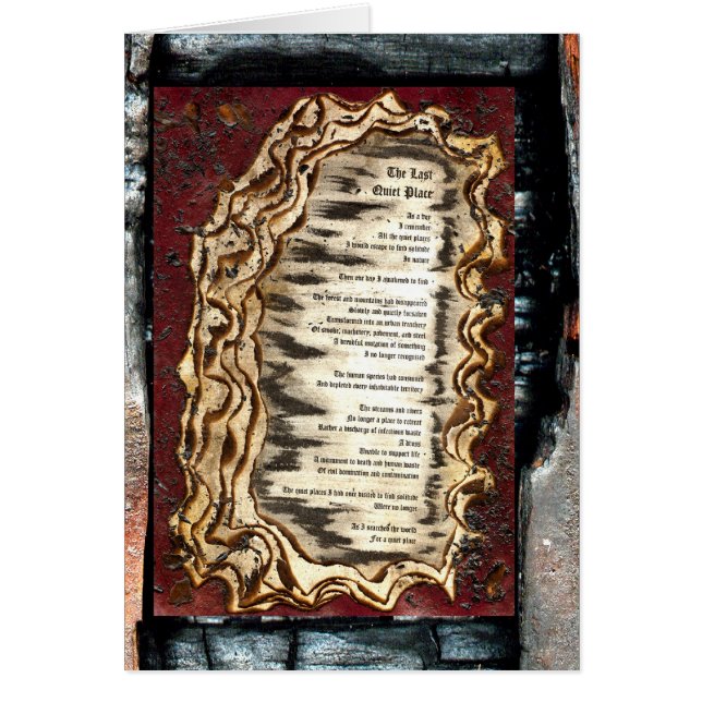 Cartão O último lugar silencioso (Frente)