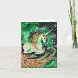 Cartão O unicórnio pintado dedo