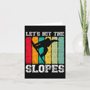 Cartão O Vamos De Retorno De Snowboard Snowboard É Atingi