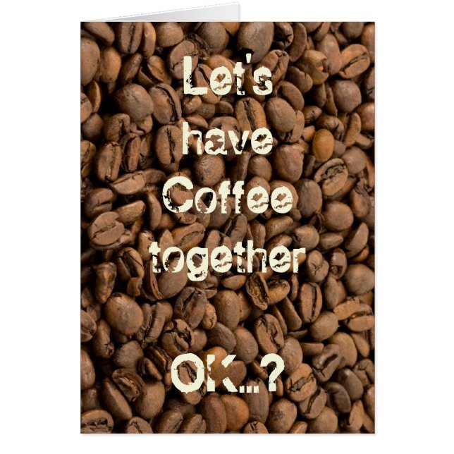 Cartão O vamos tem café juntos (Frente)