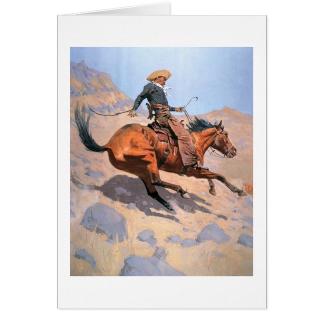 Cartão O vaqueiro (óleo em canvas) (Frente)